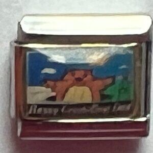 Punxsutawney Phil Happy Groundhog Day Italian Charm